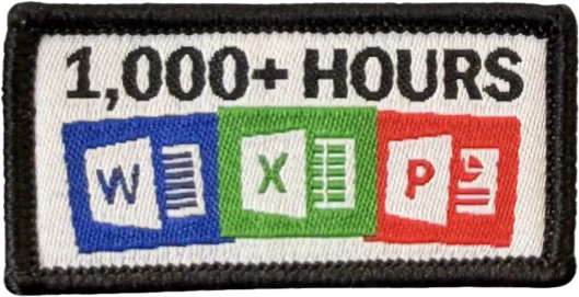 1000 Hours MS Office - Woven Pen Tab