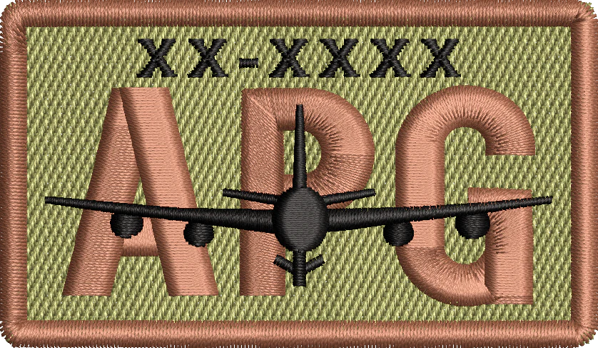 APG - Duty Identifier Patch with KC-135 *Custom Tail Numbers* (Black)