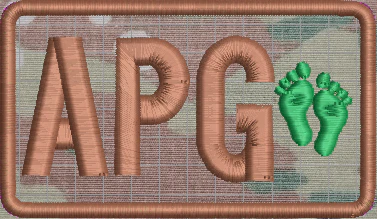 APG - Duty Identifier Patch on OCP Fabric with Green Feet
