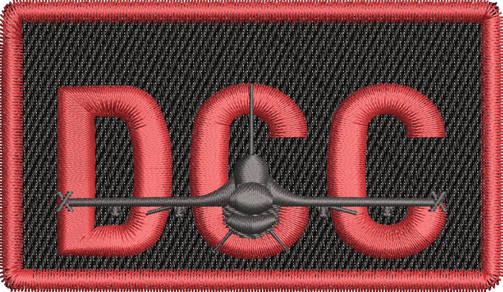 DCC - Duty Identifier Patch with F-16 *Custom Tail Numbers* Black and Red