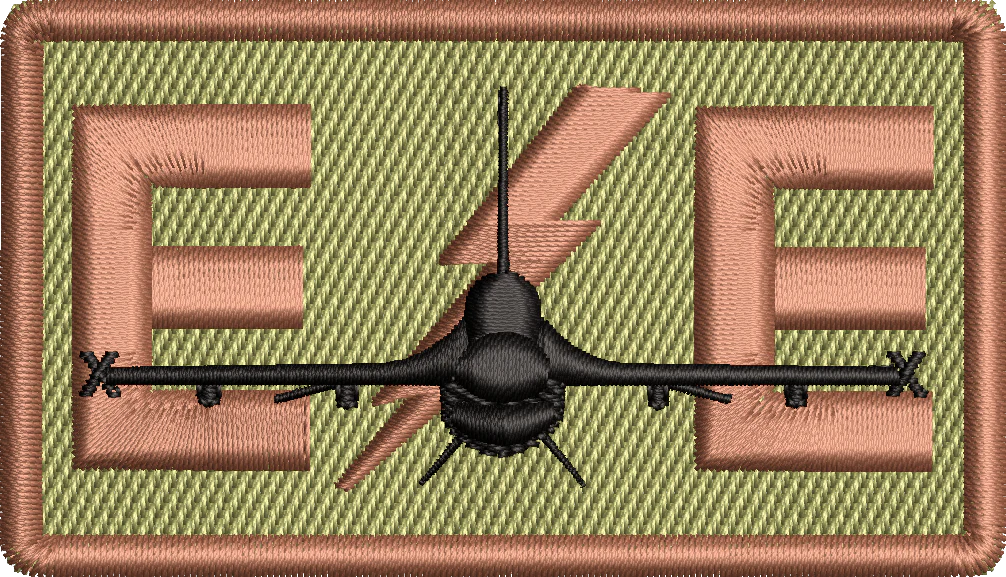 EE - Duty Identifier Patch with Lightning bolt and F-16