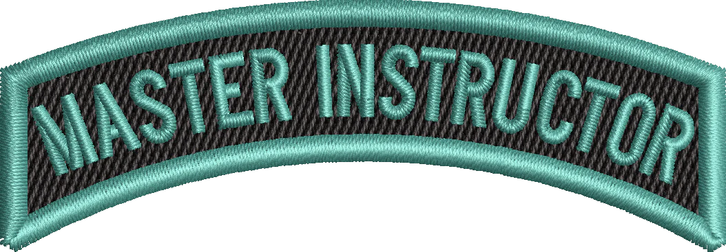 Master Instructor - Rocker Tab *TEAL*
