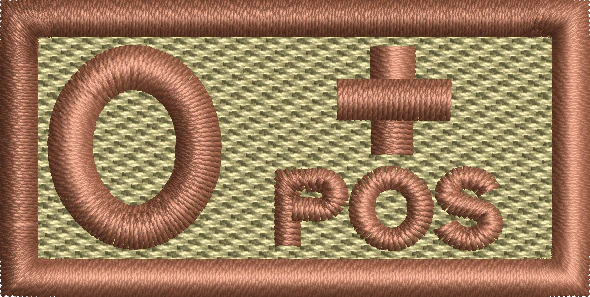 O+ Blood Type Pen Tab (Spice Brown)