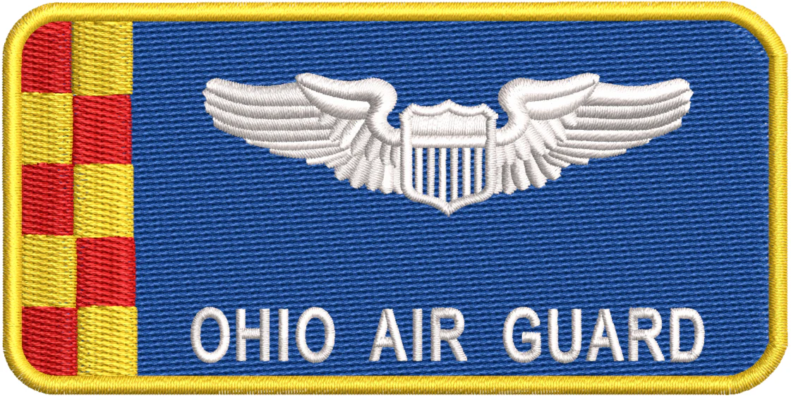 Ohio Air Guard Blue Pilot Name Tag