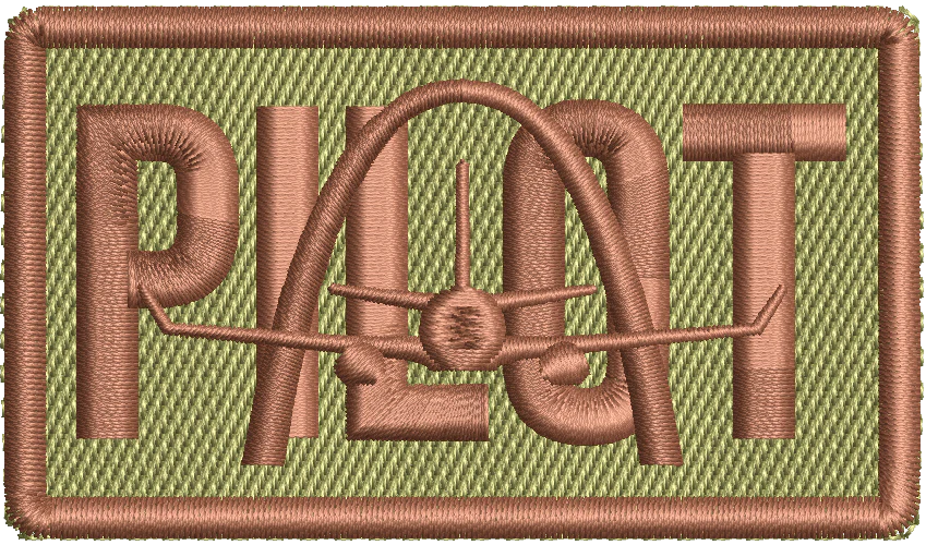 PILOT - Duty Identifier Patch with C-40 and Arch (SpiceBrown)
