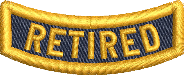 RETIRED - Rocker Tab (Navy & Gold)