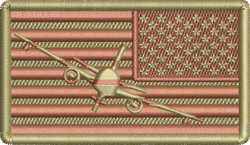 Spice Brown Reversed American Flag with KC-46
