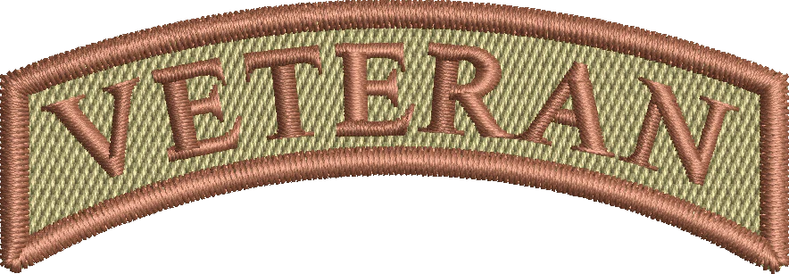 VETERAN - Rocker Tab - Spice Brown Border